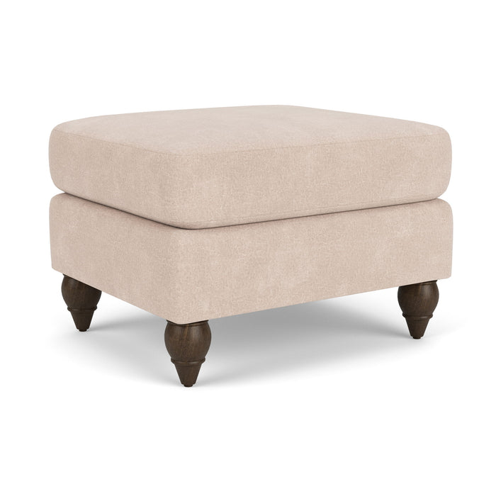 Moxy - Fabric Ottoman, Round Turned Legs