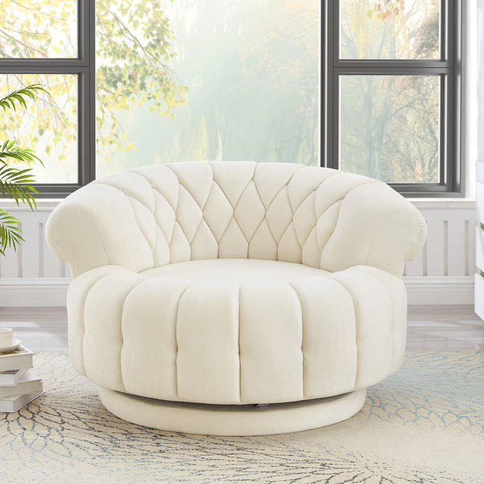 Round Swivel Accent Chair With Rotation