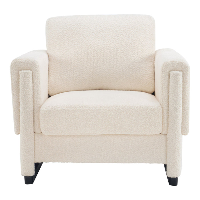 Upholstered Accent Armchair With Square Arm