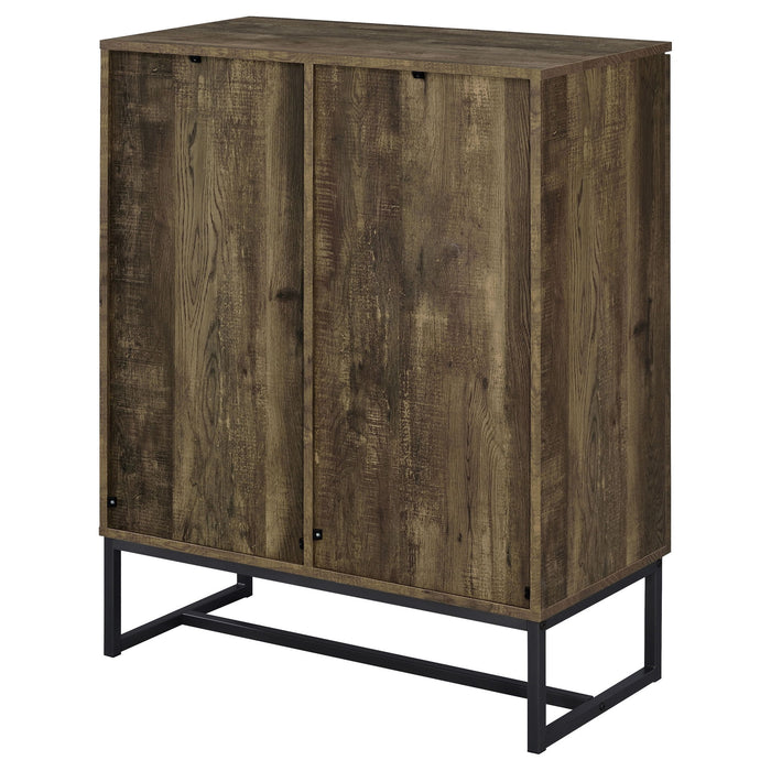 Sager - 4 Shelf Accent Cabinet - Oak