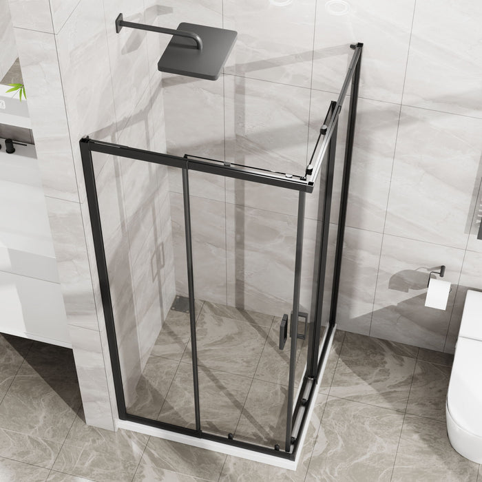Square Corner Shower Enclosure, Adjustable Frame