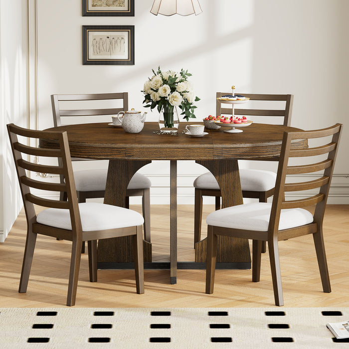 Round Dining Table Set For 4 With Chairs