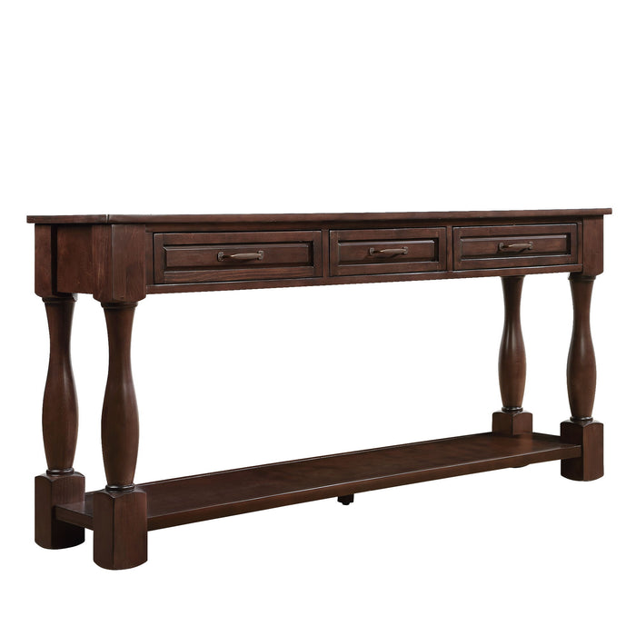 Console Table With 3 Drawers And 1 Bottom Shelf For Entryway - Espresso