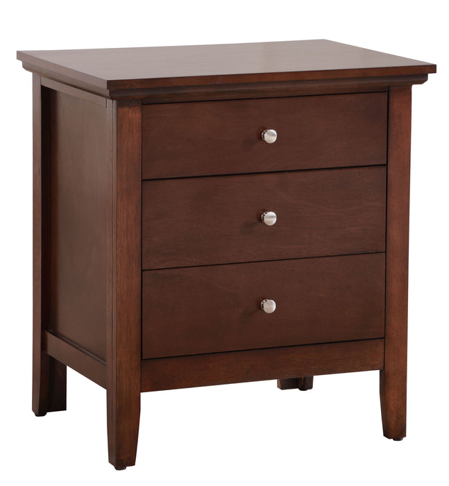 Hammond - 3 Drawer Nightstand - Cappuccino