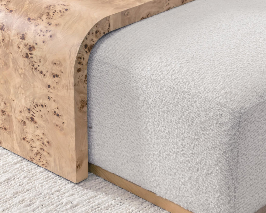 Kenan - Rectangle Ottoman Coffee Table - Creamy Ivory