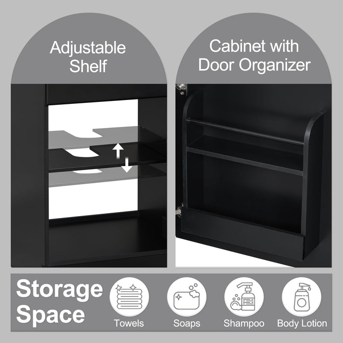 Bathroom Vanity With Sink, Cabinet With Adjustable Shelf