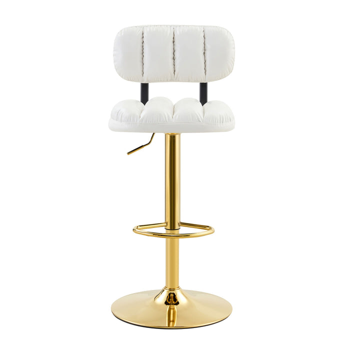 Adjustable Height Bar Stools & Footrest For Kitchen Island (Set of 2)