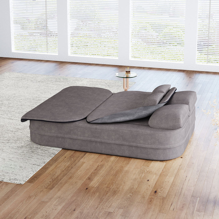 2 In 1 Foldable Sofa Bed With Multi Functional Blanket, Floor Lounge Sofa