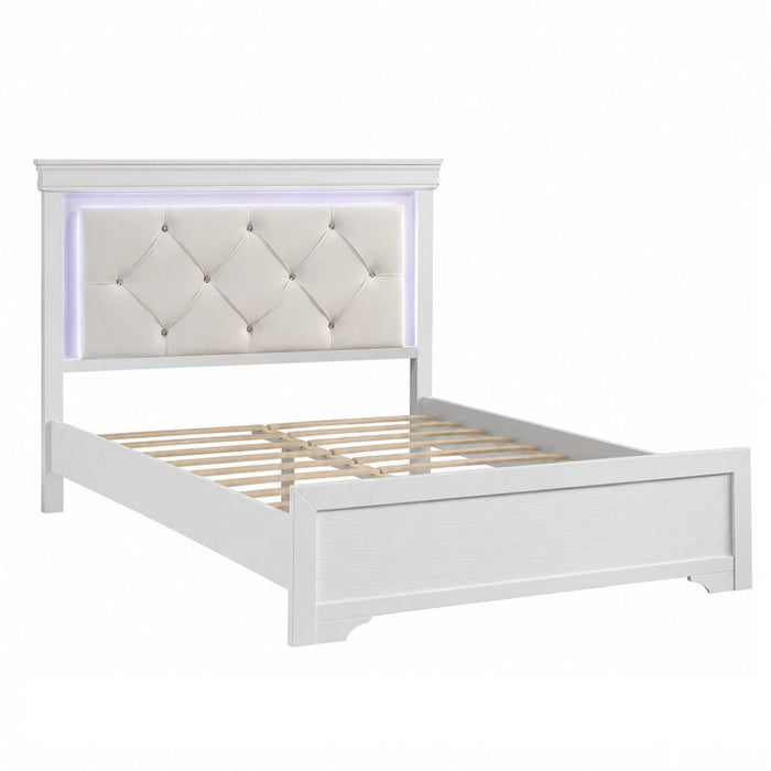 3 Piece Bedroom Set With LED Lighting, 2 Nightstands
