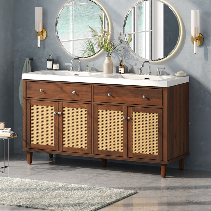 Bathroom Vanity With Double Sink, Large Storage Space