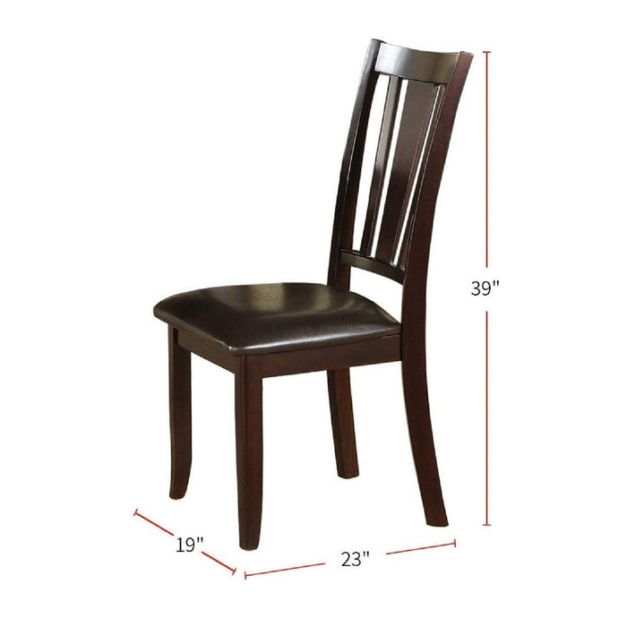 7 Piece Set, Dining Table With Butterfly Leaf And 6 Side Chairs - Espresso