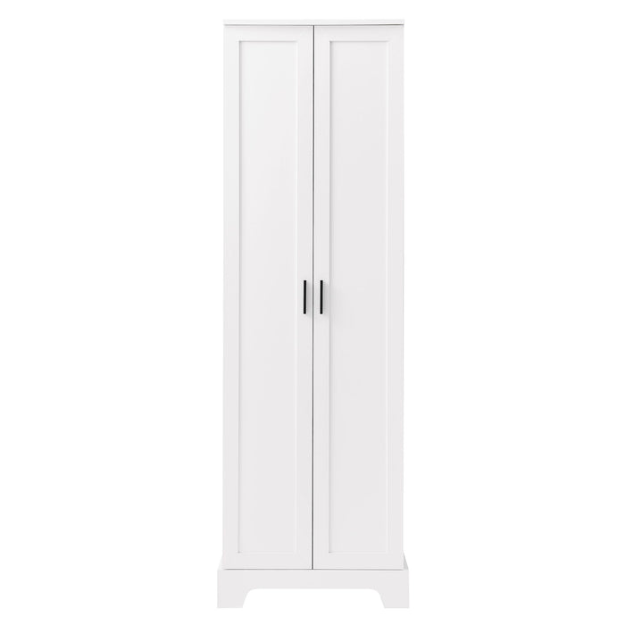 Storage Cabinet With Adjustable Shelves, 2 Doors, Rectangle Design For Bathroom