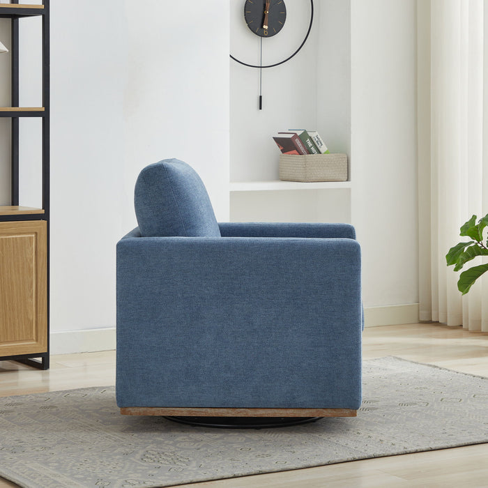 Square Upholstered Swivel Accent Chair