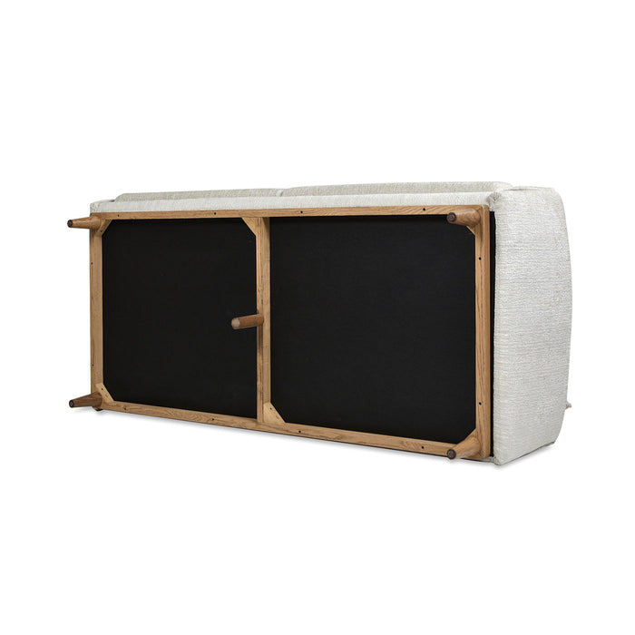 Haven - Flange Arm Oak Sofa - Marled Gray