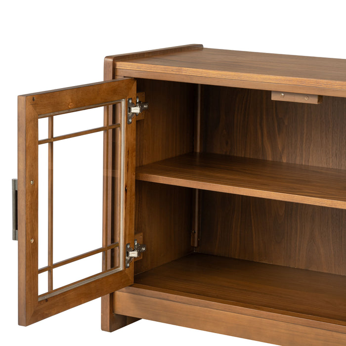 Lincoln - Large Entertainment Base - Warm Walnut