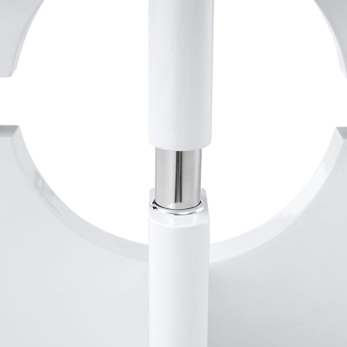 Modern Dining Table With Sleek Hollow-Out Frame And Accents