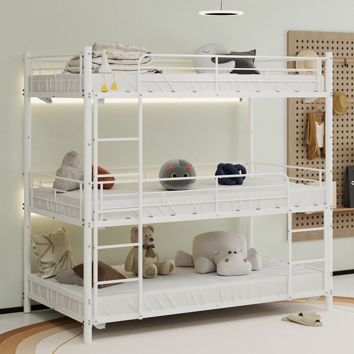 Triple Frame Bed With Built In Ladder