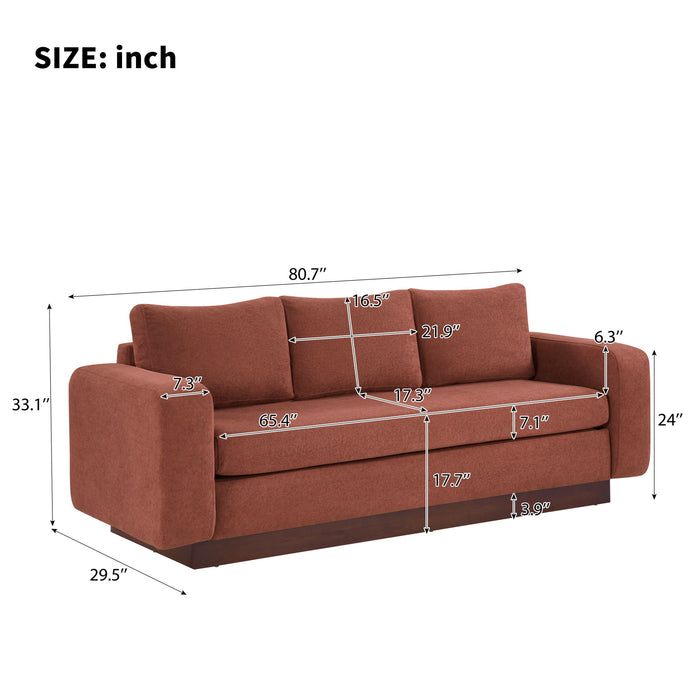 Modern 3 Seater Sofa, Living Room Couch