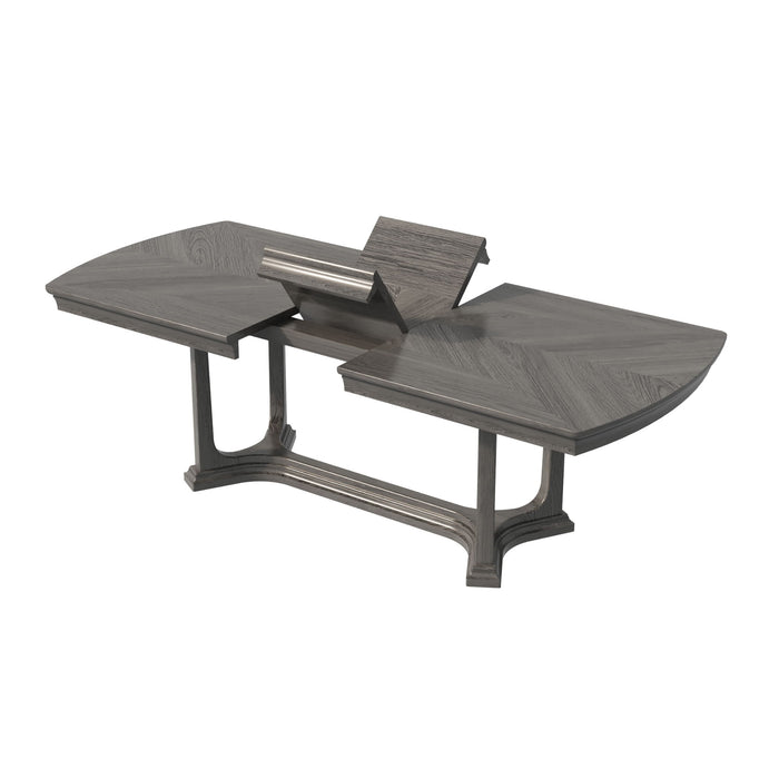 Arcus - Rectangular Dining Table With Butterfly Leaf - Charcoal Gray