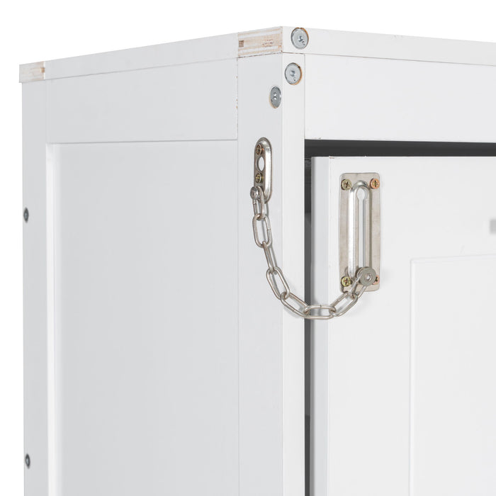 Murphy Cabinet Bed With Folding Sofa, Built In Storage Shelves And LED Light