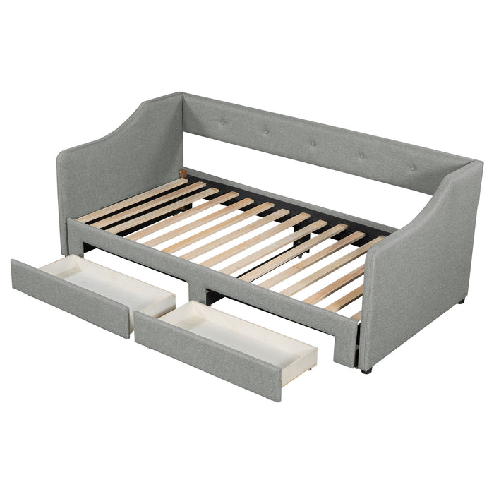 Upholstered Daybed With 2 Drawers