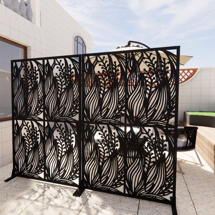 Free Standing Decorative Privacy Screen, Outdoor And Indoor Divider