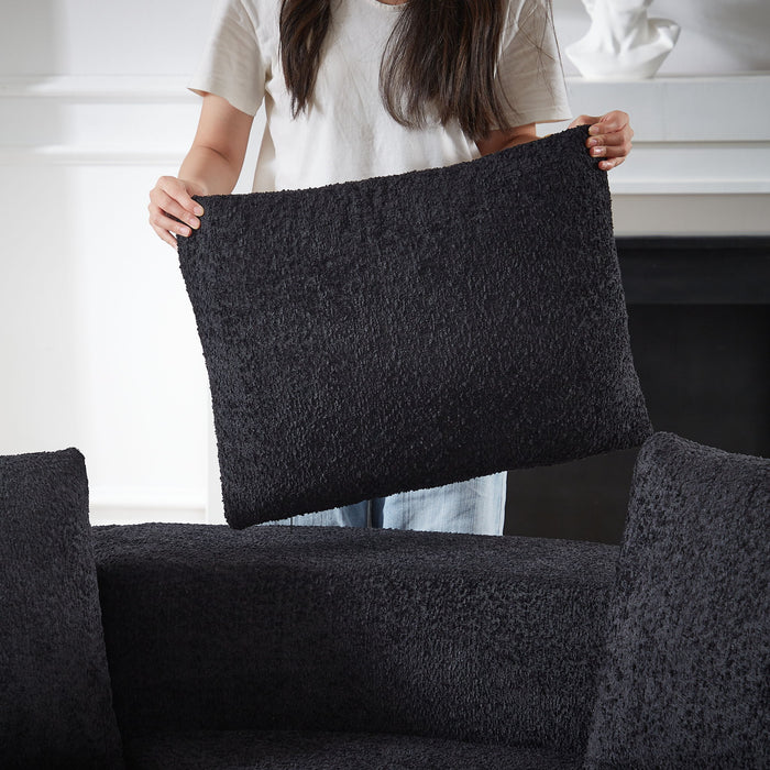 V - Shaped Modular Sofa Set With 3 Pillow