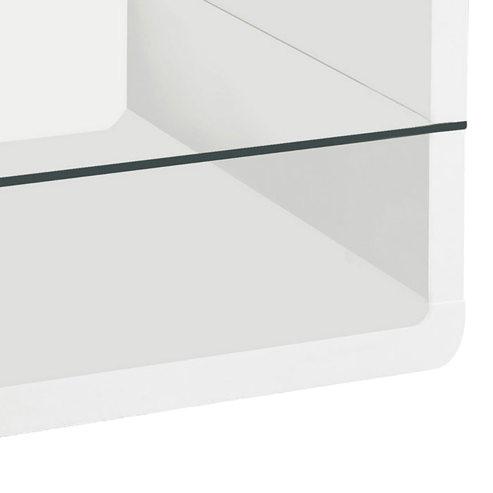 Emerson - 1 Shelf Rectangular Side End Table - White