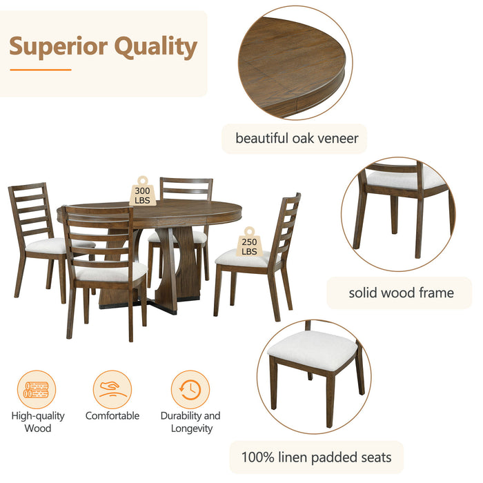 Round Dining Table Set For 4 With Chairs