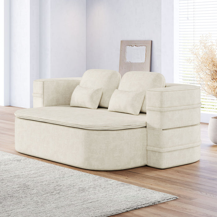 2 In 1 Foldable Sofa Bed With Multi Functional Blanket, Floor Lounge Sofa