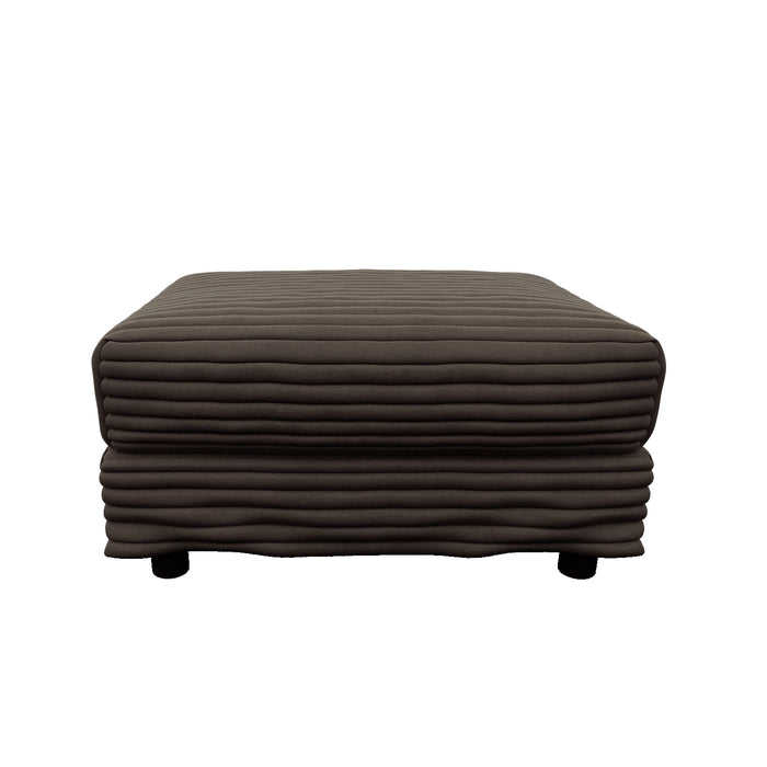 Deep Seat Convertible Sofa With Soft Pillows And Ottomans