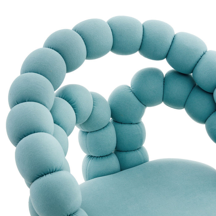 Puffy Bubble, Ball Chain Accent Chair With 5 Claw Casters