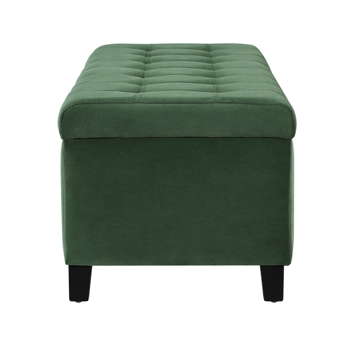 Upholstered Storage Ottoman Bench, Foot Rest For Bedroom