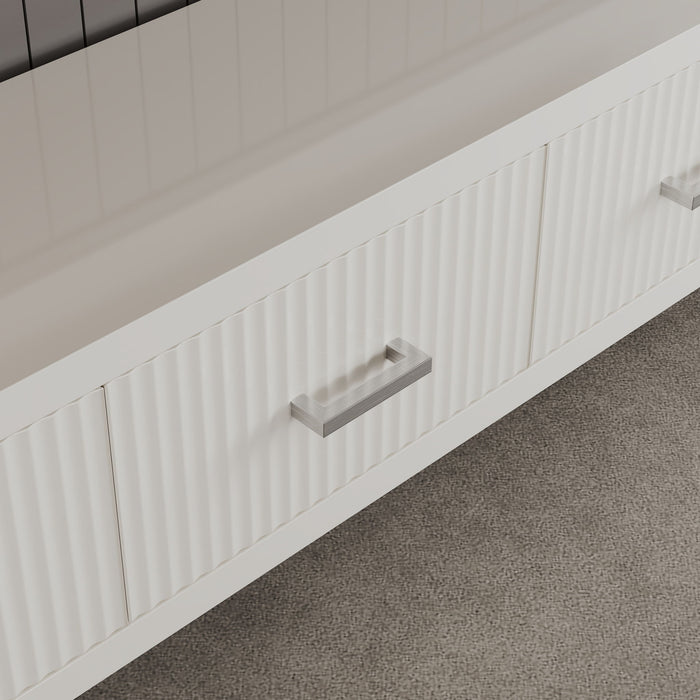 TV Stand With Slatted Drawers