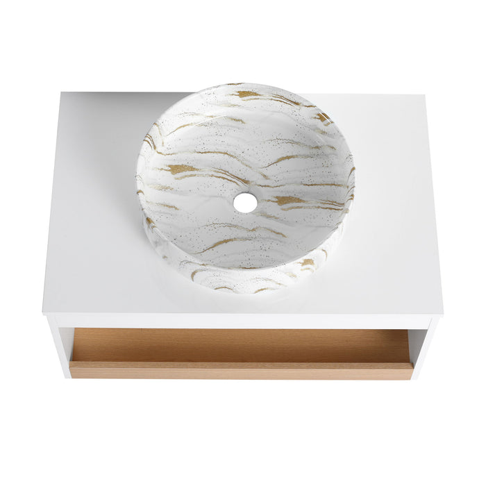 Floating Bathroom Vanity With Vessel Sink