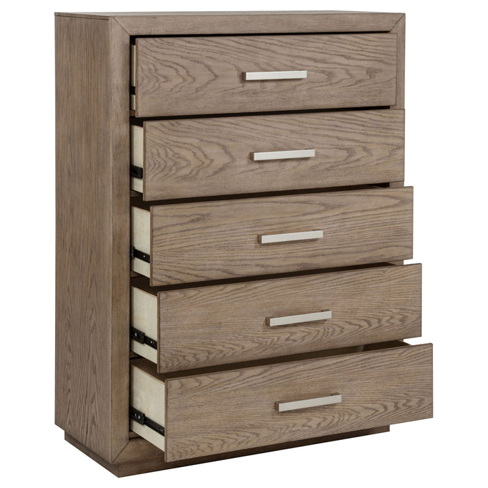 Gibbons Barley - 5 Drawer Bedroom Chest - Brown