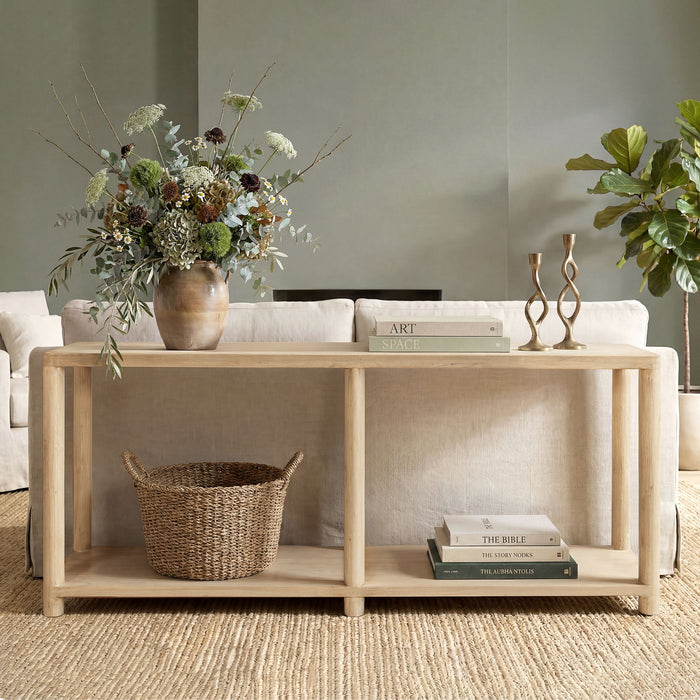 Milo - Console Table With Lower Shelf - Natural