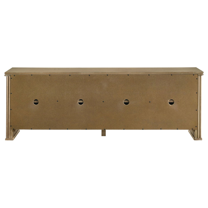 Dreydon - 4 Door TV Stand With Adjustable Shelves And Cable Management - Light Brown