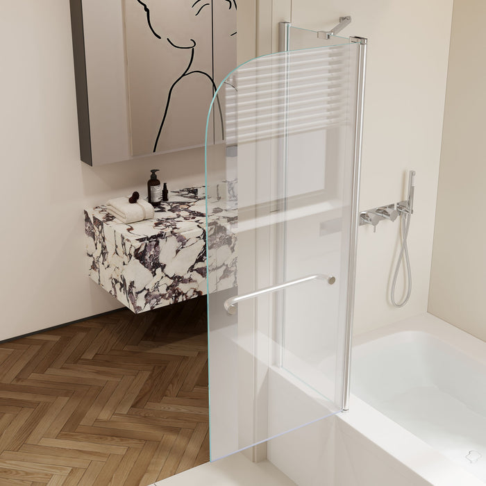 Shower Doors For Bathtub With Tempered Glass