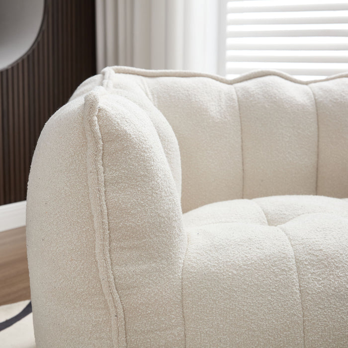 Soft Chenille Bean Bag Chair With High Resilient Foam