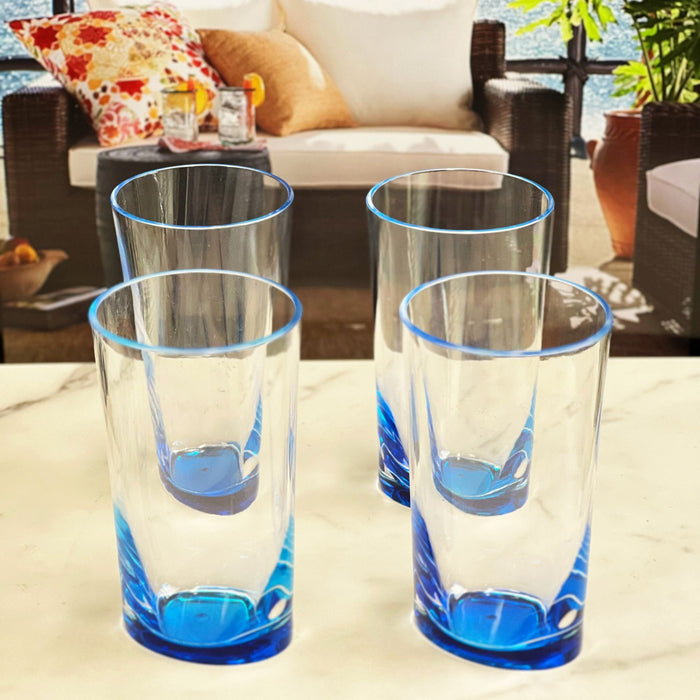 Leading Ware Oval Halo Acrylic Glasses Drinking Set