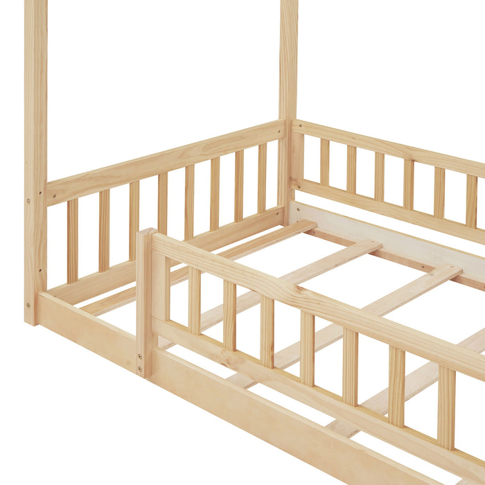 Bed House Bed Frame With Fence