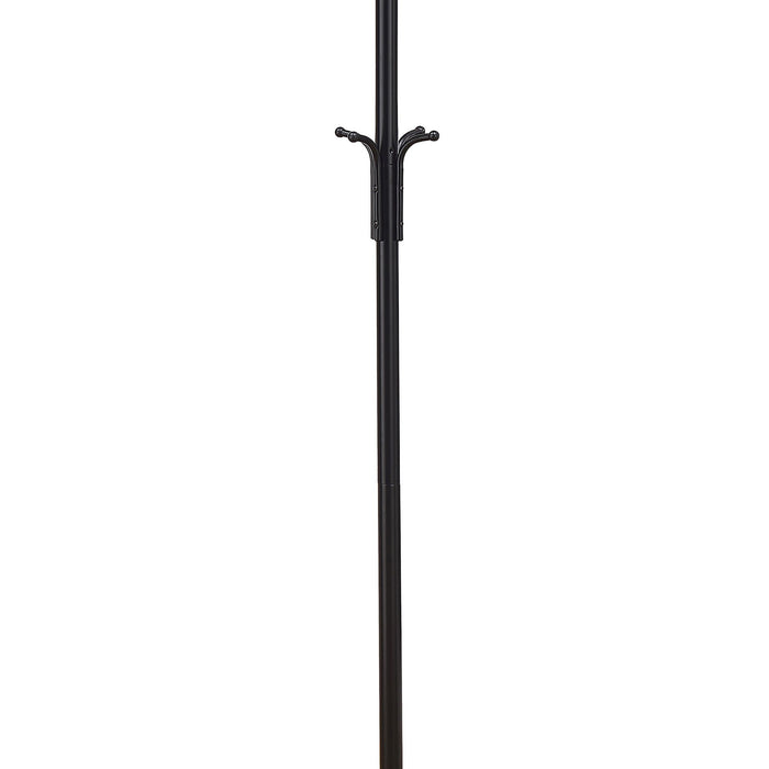Coat Rack With 3 Tier Hooks For Entryway - Black