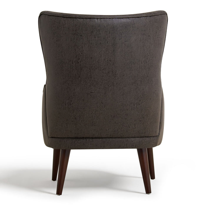 Leisure Chair With Curved Backrest