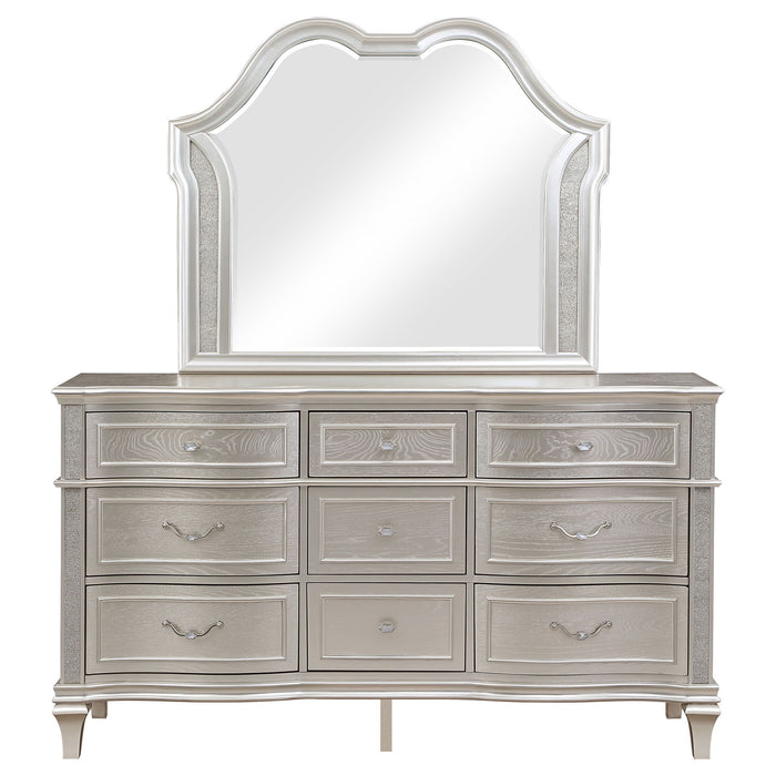 Colwood - 9 Drawer Dresser With Mirror - Silver