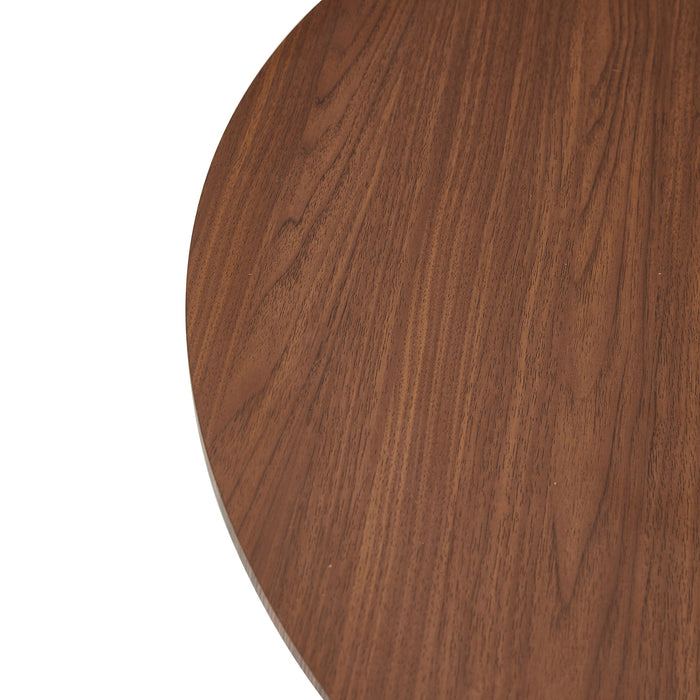 Round Dining Table - Reddish Brown / Walnut
