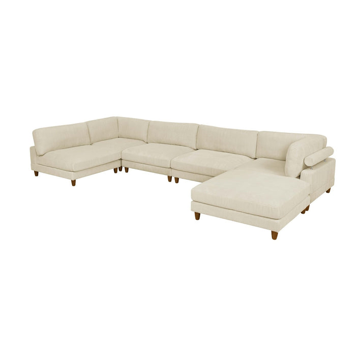 Modern Modular Sectional With Adjustable Back Support