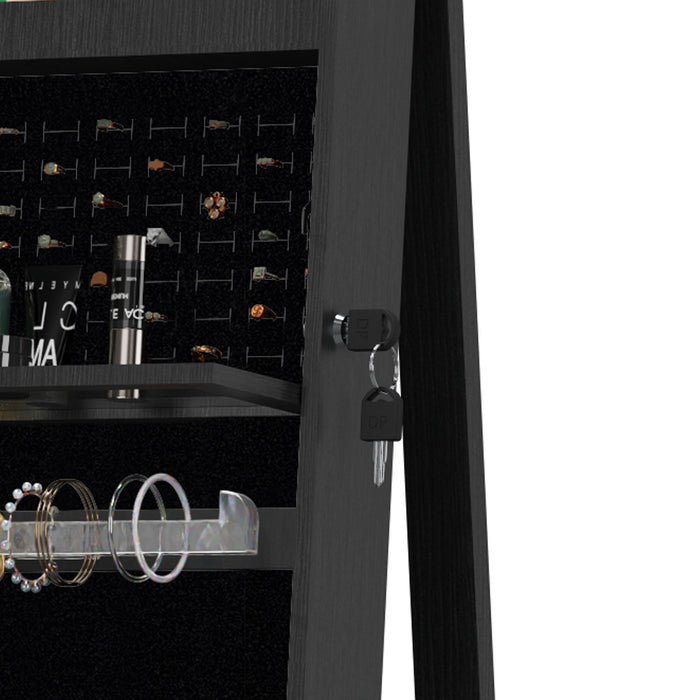 Swivel Jewelry Cabinet With Full Length Mirror