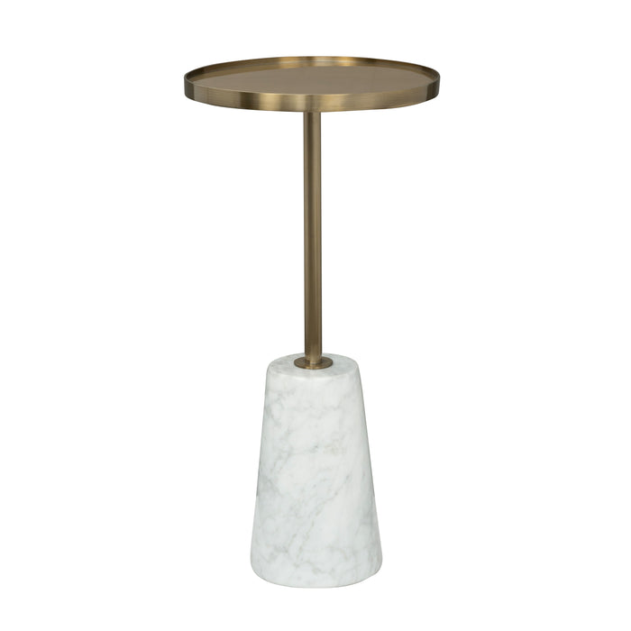 Hamilton - Accent Table - Gold / White