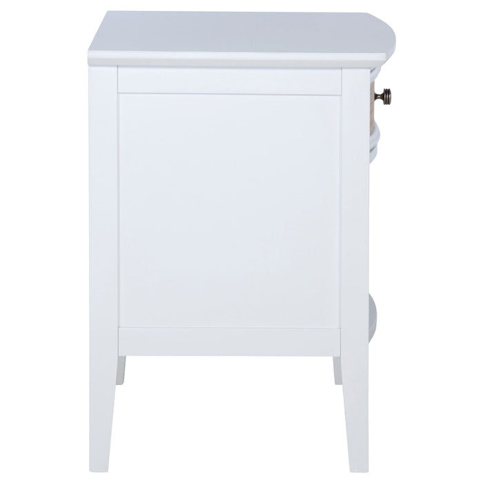 Talia - 1 Drawer Nightstand - White
